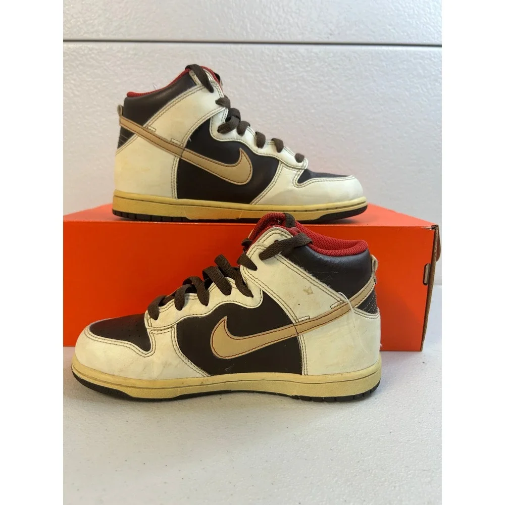 Nike Dunk High Cacao Wow Brown Sail White Kids Size 3Y #2421